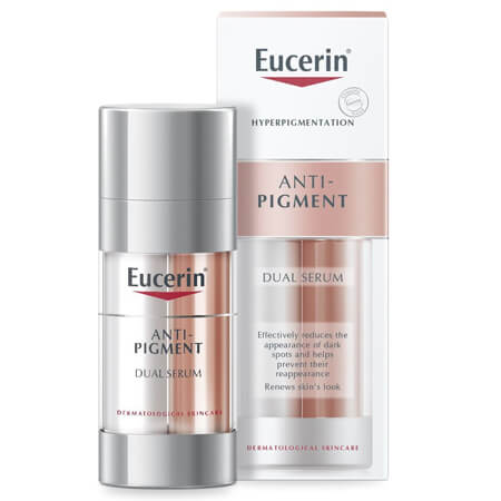 Eucerin,Eucerin Anti Pigment Serum Dual Serum,Eucerin Ultrawhite+ Spotless Double Booster Serum 30ml รีวิว,Eucerin Ultrawhite+ Spotless Double Booster Serum 30ml ราคา,Eucerin Ultrawhite+ Spotless Double Booster Serum 30ml ดีไหม,นวัตกรรมซีรั่มไวท์เทนนิ่ง,ลดฝ้าแดดหนาลึก,จุดด่างดำฝังลึก,ผสาน 2 พลังซีรั่ม,ผิวดูกระจ่างใส,